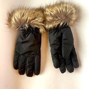 Eddie Bauer Women’s size small Down Insulated Black Gloves
